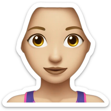 gym girl white blonde sticker