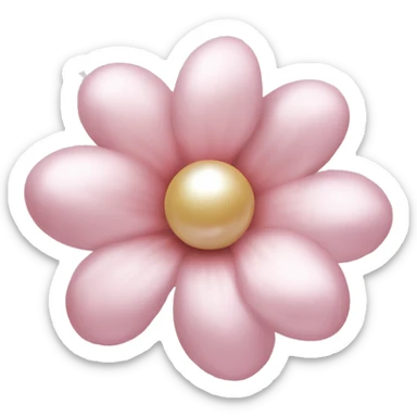 Pearl light pink flower sticker