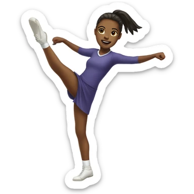 A girl high kicking  sticker