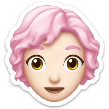 Light pink crystal char sticker