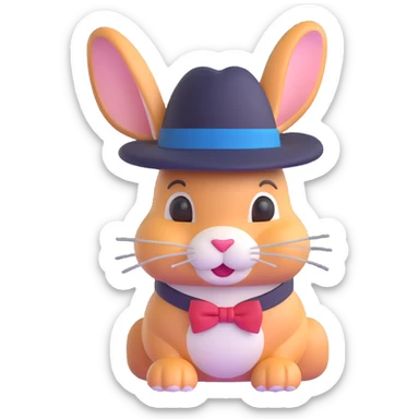 gangster rabbit sticker
