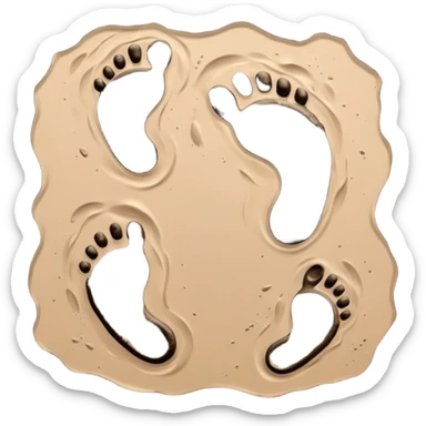 a detective film - footprints sticker