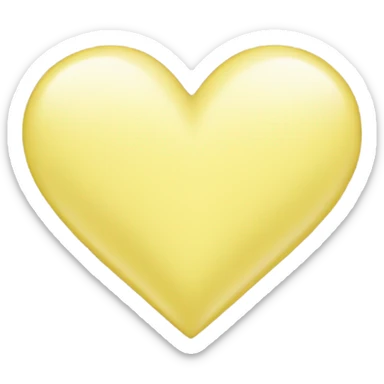 Light yellow heart sticker