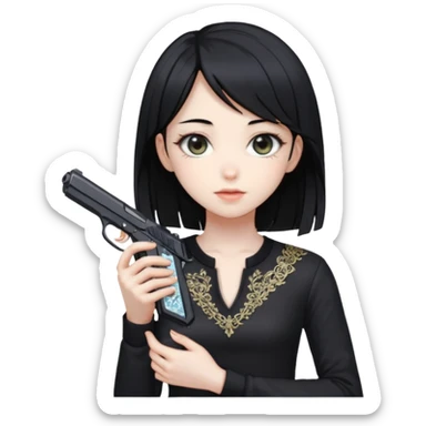 CZ 75 anime girl sticker