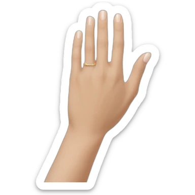 ring finger up sticker