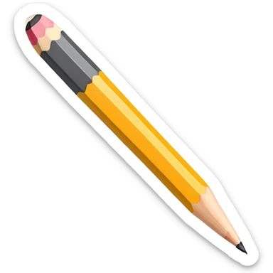 pencil writing Russian alphabet sticker