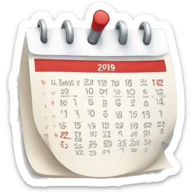 Calendar  sticker
