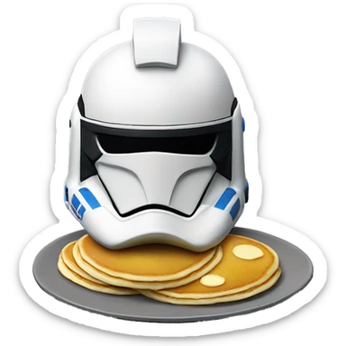 Star Wars clone trooper helmet phase 2 with pancakes on it sticker