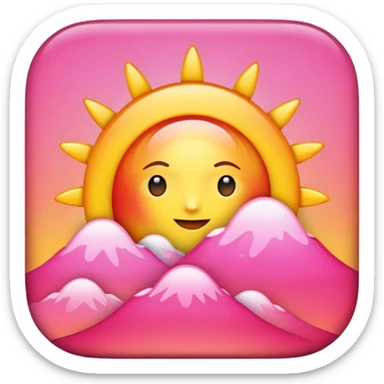 Sunrise pink yellow orange light red  sticker