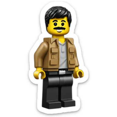 el chapo smiling full body lego sticker