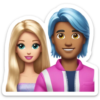 barbie y ken sticker