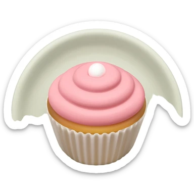 Cupcake with pink icing sticker
