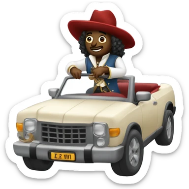 musketeer jamming in convertible sticker