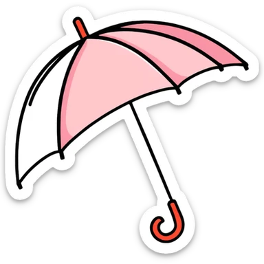 Umbrella with heart symbol representing protection for sexual health clinic sticker