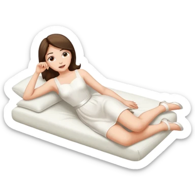 naked woman lying down and showing her vagina with spread legs sticker