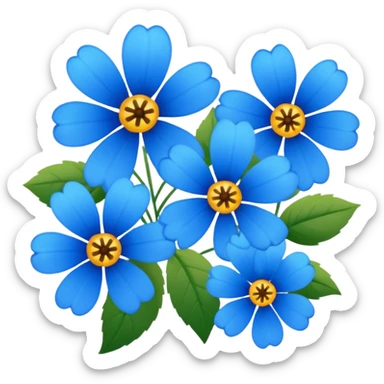 Flores azules sticker