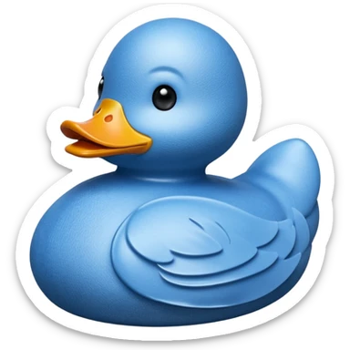 Denim rubber duck sticker