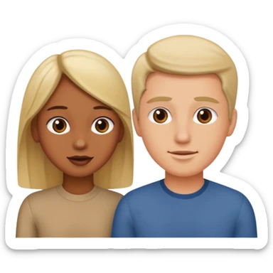 two people talking to eachother sticker