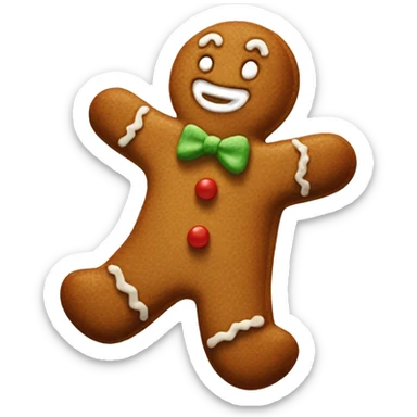Gingerbread man sticker