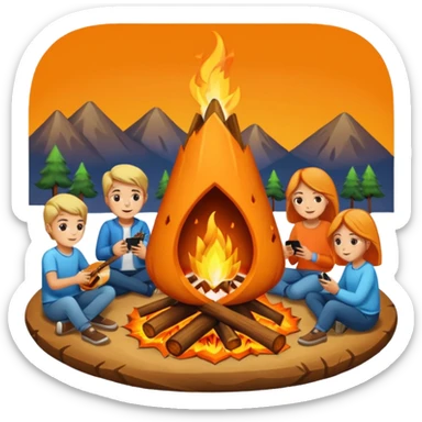 Bonfire Night with music sticker