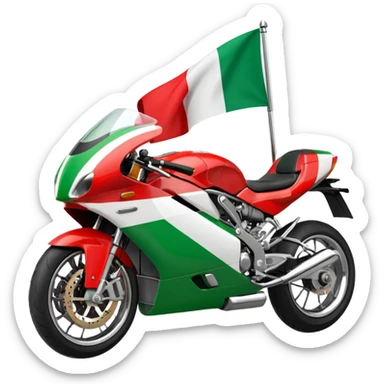 motorbike with italian flag sticker