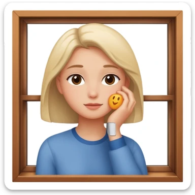 intimate moment by the window sticker