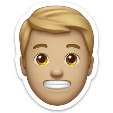 Un homme qui pleure mais qui garde le sourire sticker