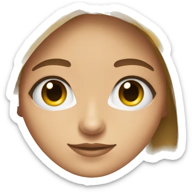avatar de una chica blanca de ojos marrones y pelo negro corto bob sticker