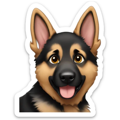 german shepherd puppy sticker