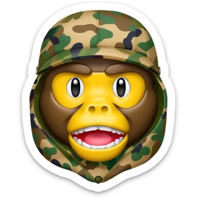 Сделай логотип Bape sticker