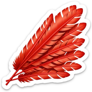 a-dovetail-consisting-of-red-feathers-that-spread-out-in-a-fan-shape.-without-the-dove. sticker