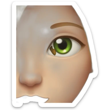 woman with green eyes and long blonde hair is holding a very fluffy and fat tortoiseshell cat sticker