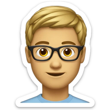 député jeune lunettes sticker