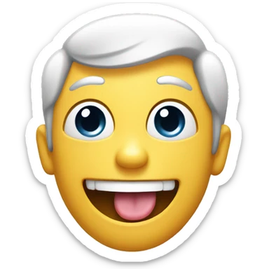 smile with tongue out sticker