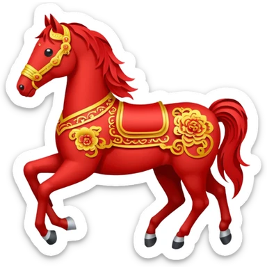 happy chinese new year horse year sticker