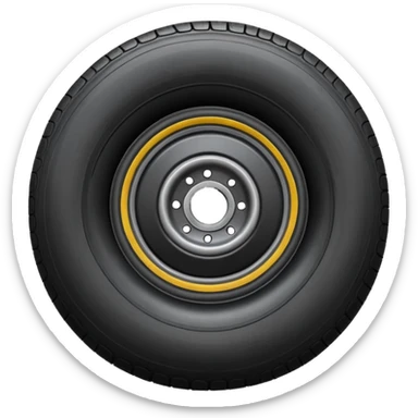 semi tire with a 2 in the center sticker