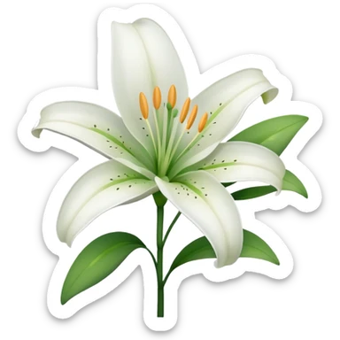 Lily flower sticker