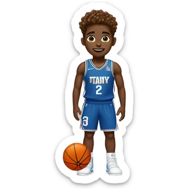bronny james with basketball outfit sticker