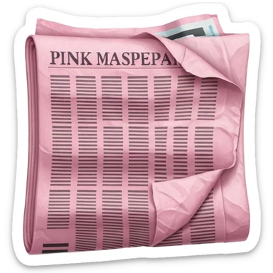 pink newspaper sticker