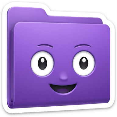 purple movies folder sticker