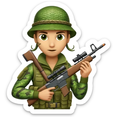 A snake sniper sticker