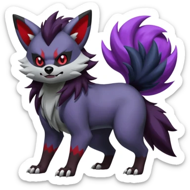 Obstagoon-Banshee-Zorua-Mightyena-Poochyena-Zoroark-fusion  sticker