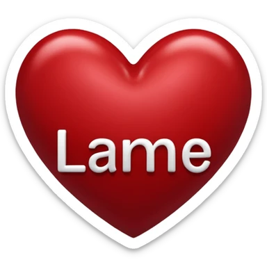 dark red heart with Lane in the middle sticker