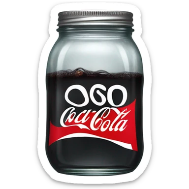 coca cola zero in a mason jar sticker