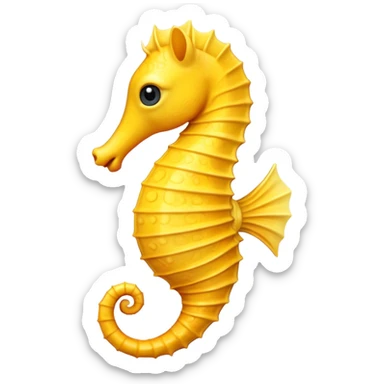  Yellow Sea horse sticker