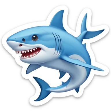 tiburón con piernas con zapatos nike sticker