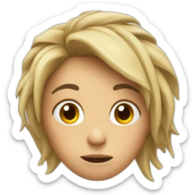 stressed and frazzled woman sticker