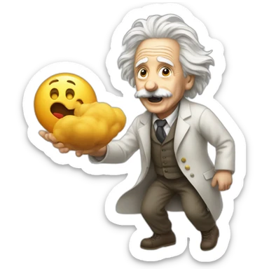 Einstein sacando el dedo sticker