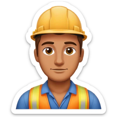 mason worker bricks sticker