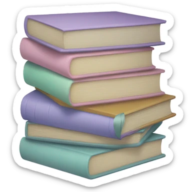 Pastel books sticker
